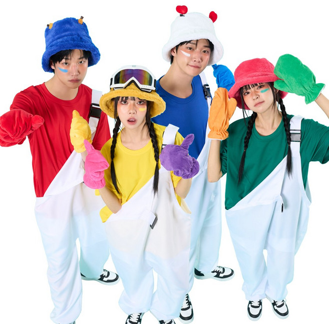 캔디 멜빵 장갑 코스프레 반티 체육대회 졸업사진 축제의상