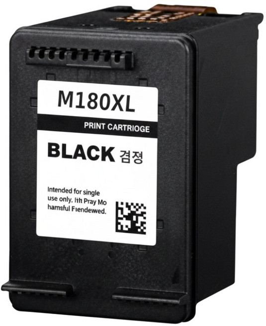 우리네 삼성 M180 C180 대용량 호환 잉크 SL-J1660 SL-J1770FW SL-J1663 SL-J1665, 검정, 1개