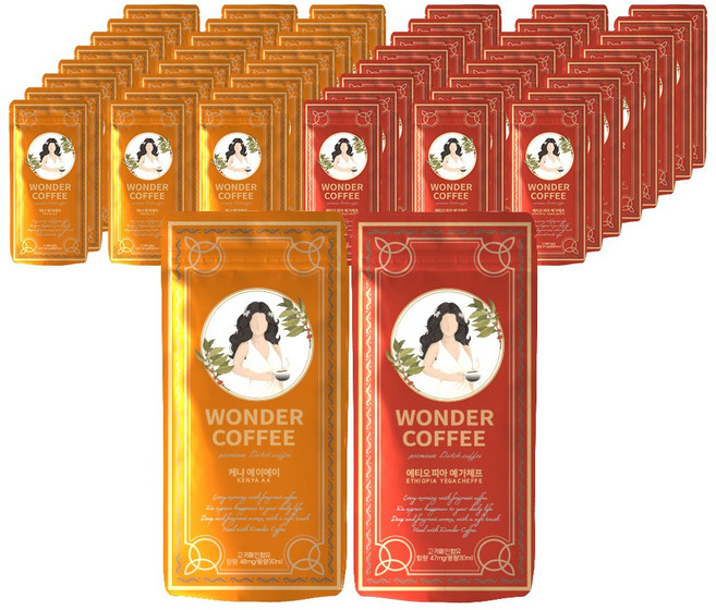 신선한 원더 더치커피 파우치 2종원두 혼합, 50개, 1개입, 30ml