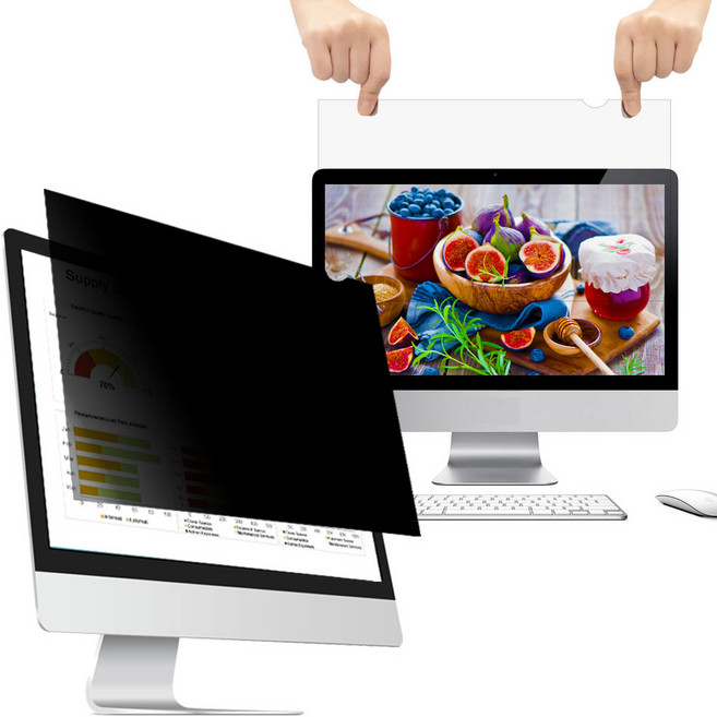 LG정품소재 웰링크 모니터용 정보보호필름 할인전 (사생활보호/시력보호), 21.5인치와이드형(16:9)(476*268mm), 1개