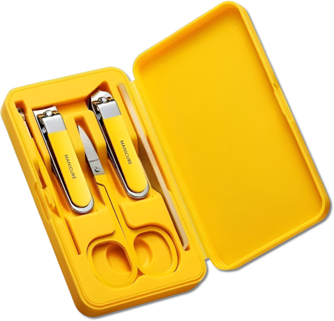 브리본 찾기쉬운 손톱깍기 세트, 1개, 옐로우