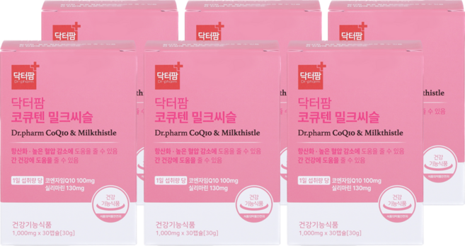 [닥터팜] 코큐텐 밀크씨슬, 180정, 6박스