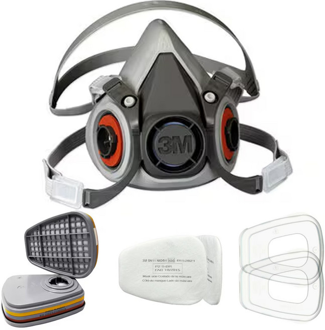 3M 방독마스크 세트 6200+6003K+5N1+501, 1세트