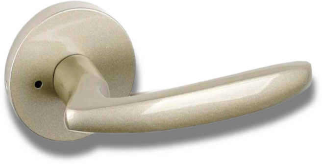 모던유로 국산 방문 손잡이 화장실 욕실 문고리 버튼형, 모던그레이, 1개, 모던그레이