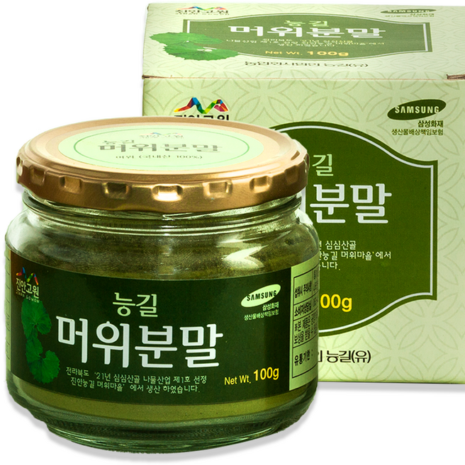 무농약 머위잎으로 만든 친환경 머위분말 머위가루, 100g, 1개