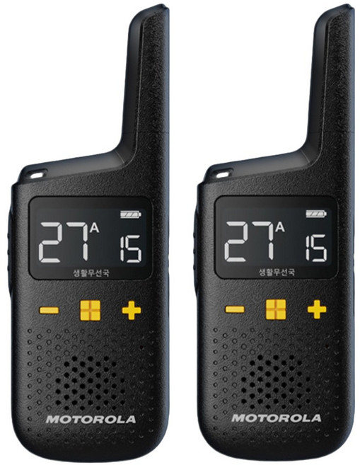 모토로라 초소형 생활무전기 블랙 2대 풀세트 D3K02777BDLNAN PMUE5930, 1개, 모토로라블랙 2대세트