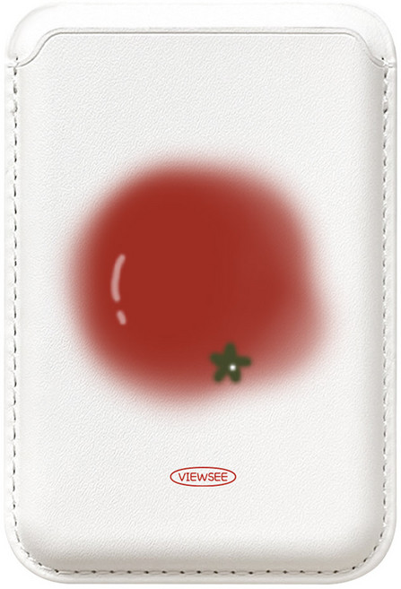 뷰씨 디자인 맥세이프 카드지갑 3장 수납 지갑 케이스, 1개, 01. 토마토