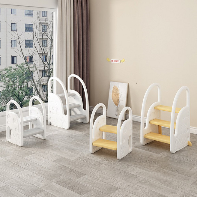 ZH지호 트랜스폼 안전가드 2단 3단 아기 디딤대, 옐로우3단