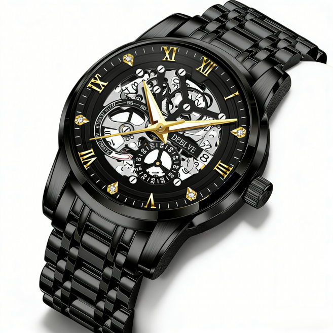 한아로지스 클래식 남성 쿼츠 메탈 손목시계