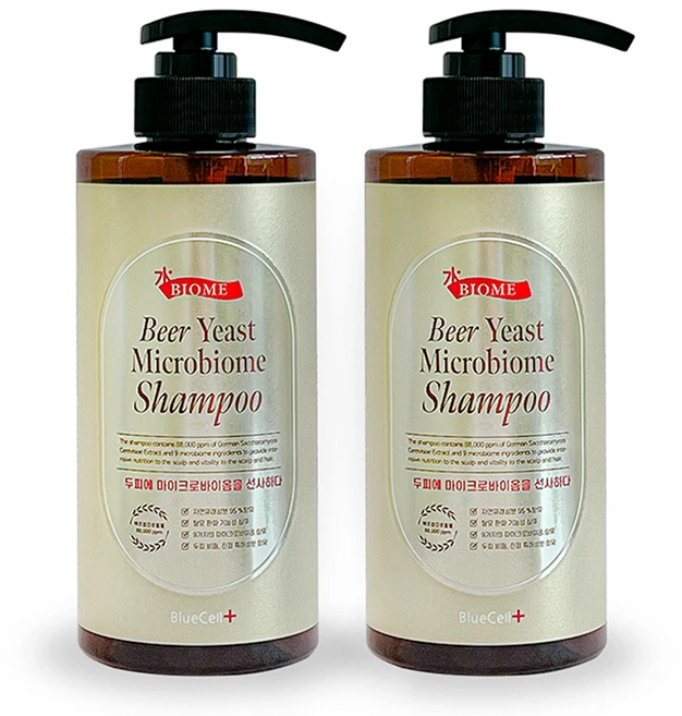 블루셀 수바이옴 맥주효모 마이크로바이옴 탈모샴푸 600g, 500ml, 2개 - 쿠팡