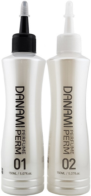 냄새 없는 무알카리 다나미 퍼퓸 펌 1제 150ml + 2제 150ml 파마약 앞머리 남자 웨이브 셀프 아기 어린이 아이, 1세트, 300ml