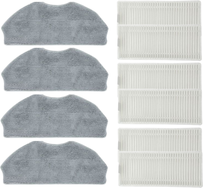 비브랜드 호환 프리티케어 c2 소모품 PRETTYCARE, 1개, 물걸레4개,헤파필터6개