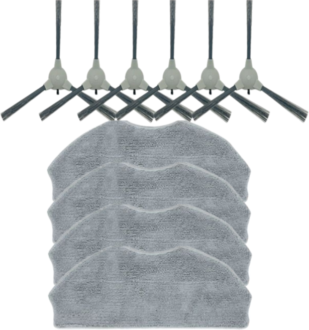 비브랜드 호환 프리티케어 c2 소모품 PRETTYCARE, 1개, 물걸레4개,사이드브러시6개