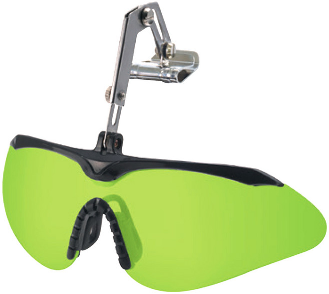 오토스 A-644B 1.7도 클립형 차광 보안경 녹색 안전모 부착 안전 보호 고글 안경, 1개, A 644B