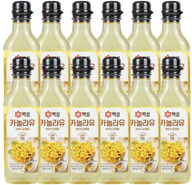 백설 카놀라유, 500ml, 12개