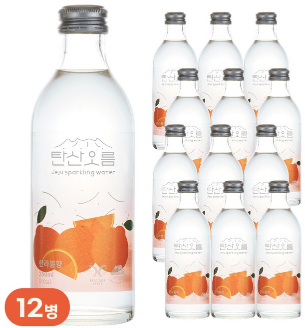 [탄산오름] 프리미엄 제주 탄산수 250 ml 한라봉향, 12개, 250ml