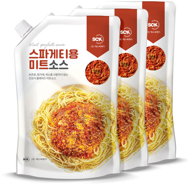 SCK파스타몰_소고기듬뿍 1kg/2kg 라구소스 미트소스 무방부제 이탈리안 가정식 느낌의 라자냐 볼로네제 파스타소스, 3개, 2kg