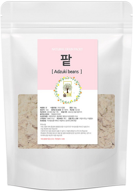 천연팩 팥가루 80g 숲으로허브 곡물팩 팥가루팩, 1개입, 1개