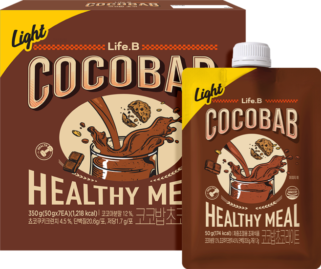 코코밥 초코 라이트 7개입 COCOBAB, 1개, 350g