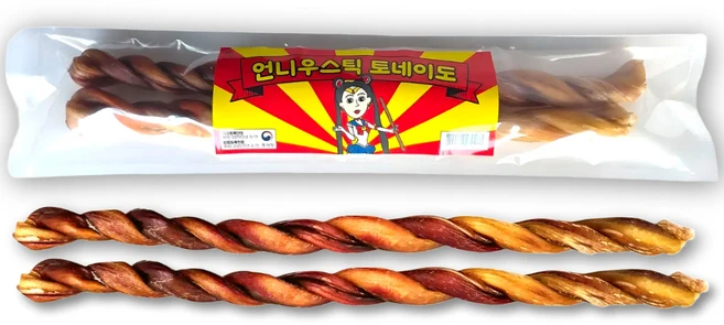 직접제조!! 100%한우 언니우스틱 중대형견껌 토네이도 2개입 30CM이상, 110g, 1개, 한우소고기맛 - 쿠팡
