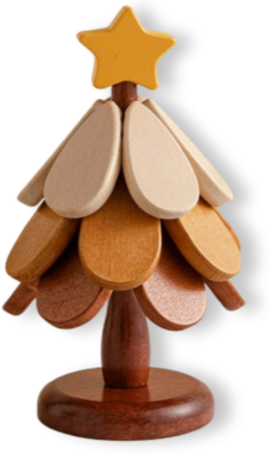 어썸H 우드 냄비받침 원목 트리 컵 받침 캠핑 집들이선물, 1개, 노랑