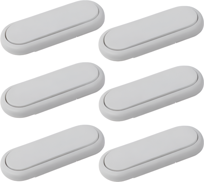 탈론나인 초강력 안전 원터치 멀티 잠금장치 6P 세트, 소프트 그레이, 1개