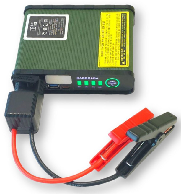 다걸다 JUMP-24000 국산 점프스타터 긴급시동 보조배터리 + 스마트 점프케이블 + 하드케이스 가방 대용량, 24000mAh, 1개