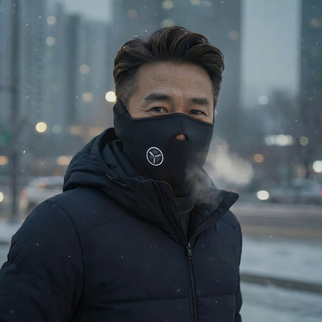 [입김 젖음 방지 99.99%] 오로도 겨울 스키 보드 조깅 운동 오토바이 자전거 일체형 넥워머 방한 마스크