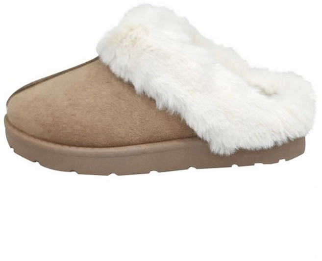 데이프릴 여성 알파카 방한 기모 어그털 슬리퍼 3.5cm