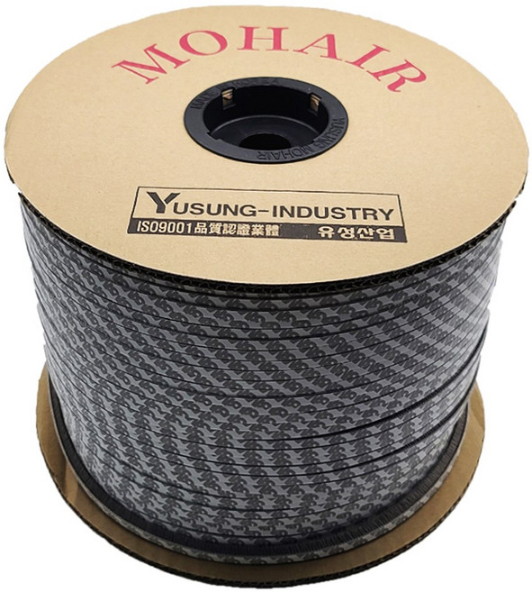 창문틀틈막이 접착식 모헤어 문풍지 1롤 대용량 5mm 7mm 10mm 12mm, 1개