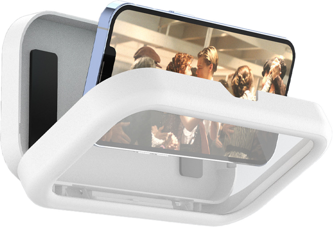 피카스페이스 욕실 핸드폰 각도조절 세로모드 방수 거치대 케이스, 1개, 화이트