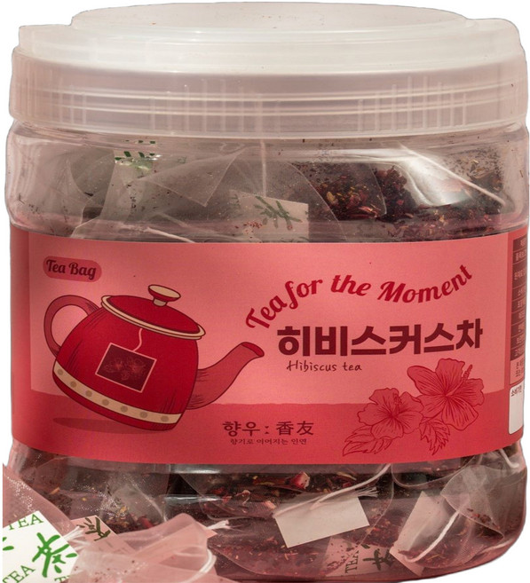 향우 선명하고 진한 히비스커스차 - 친환경 PLA 삼각티백, 1개, 100개입, 1g