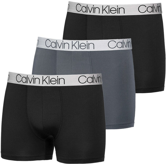 CK 남성 속옷 팬티 마이크로화이버 크로마틱 로우 라이즈 트렁크 드로즈 3장 세트