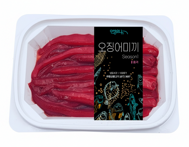 인생의낚 - 오징어미끼 레드 (품격) 한치 열기 우럭 장어 붕장어 선상 바다원투낚시미끼, 1개