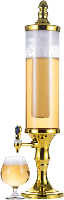 New 맥주타워 3L 가정용 소맥 생맥주 폭탄주 제조기 디스펜서 혼술 파티, 골드, 1개