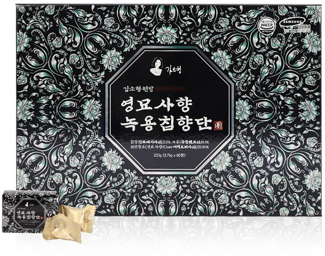 부모님 효도 선물 한의사 김소형원방 영묘사향 녹용침향단 60환, 60개, 3.75g