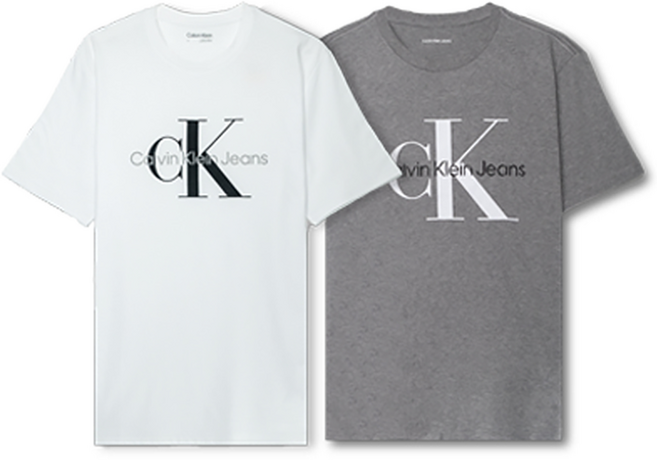 캘빈클라인 S/S 남녀공용 모노그램 크루넥 티셔츠 DC813