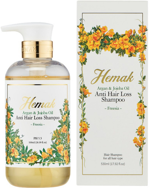 헤막 안티헤어로스 샴푸 프리지아 / 손상모발용 탈모샴푸 두피 약산성, 1개, 550ml