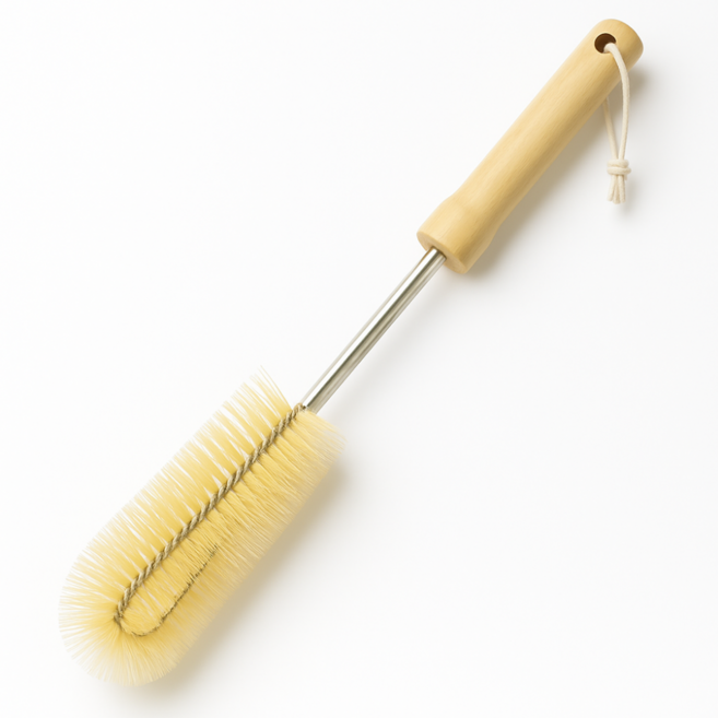 히얼바이 텀블러 세척솔 긴 물병 청소 솔, 1개, 브라운