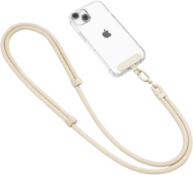 탑겟 핸드폰 숄더 스트랩 길이조절 목걸이 건망증 도난방지 크로스 어깨끈, 1개, 샌드 베이지