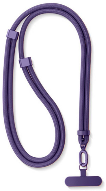 탑겟 핸드폰 숄더 스트랩 길이조절 목걸이 건망증 도난방지 크로스 어깨끈, 1개, 다크 퍼플