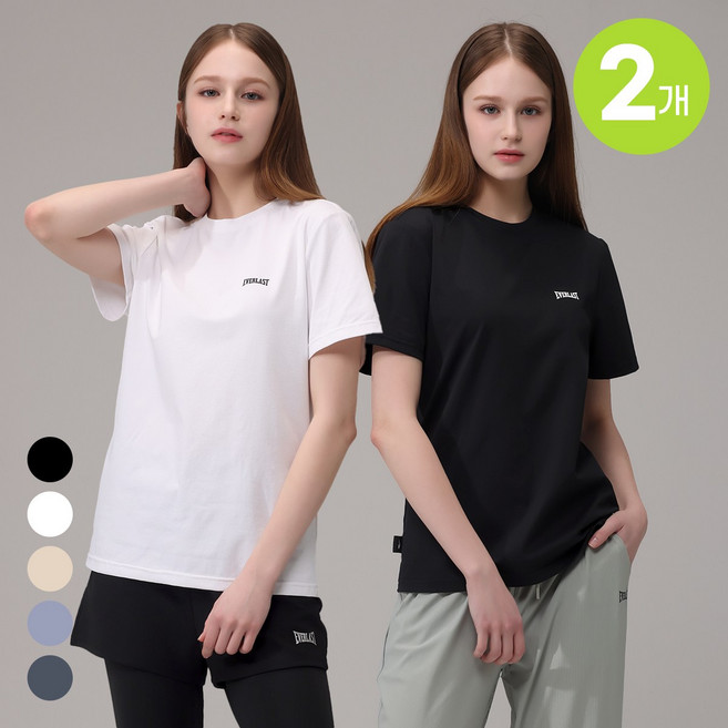 에버라스트 여성 소로나 라운드티셔츠 1+1