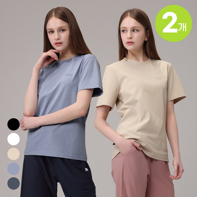 에버라스트 여성 소로나 라운드티셔츠 1+1