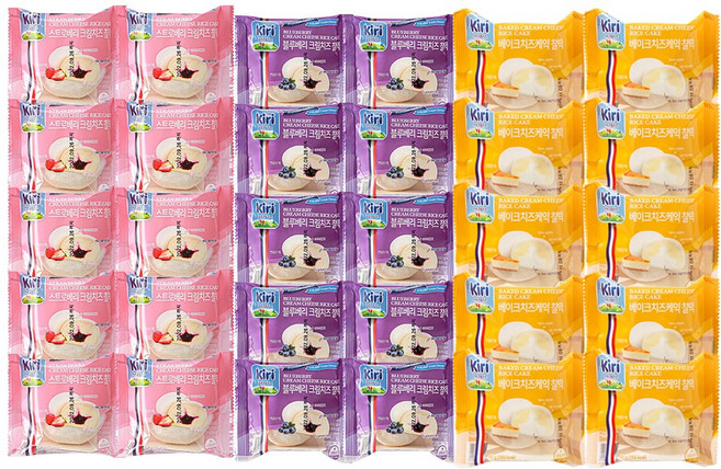 끼리 크림치즈 찰떡 60g 3종 10개씩 총 30개