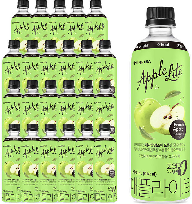 [본사직영] 링티 애플라이트, 24개, 500ml