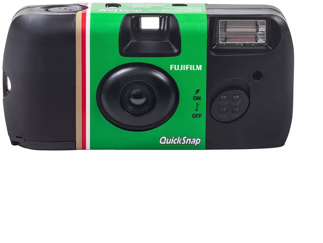 후지 일회용카메라 퀵스냅 플래시 400 27장 프레드폴현상소 현상스캔 서비스 포함, 1개