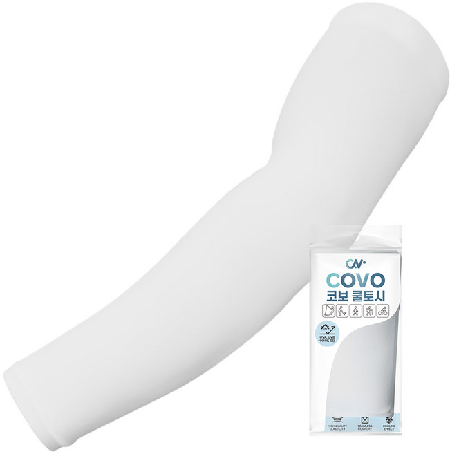 밀레 안전용품 쿨토시 쿨링 팔토시 자외선차단, 화이트, 1개