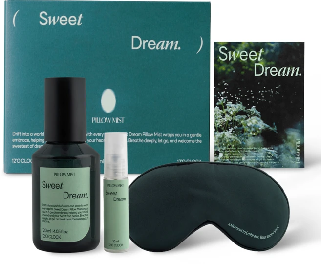 투엘브어클락 필로우 미스트 아로마 수면 안대 기획 세트, 1개, 120ml, 스윗드림 - 쿠팡