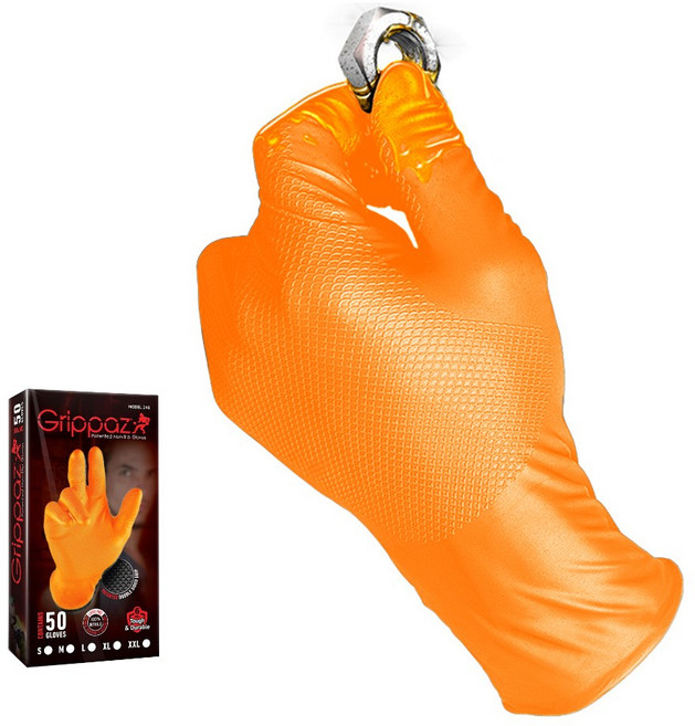 장갑이네 그리파즈 두꺼운 공업용 정비 세차 미용 청소 요리 니트릴 장갑, 50개
