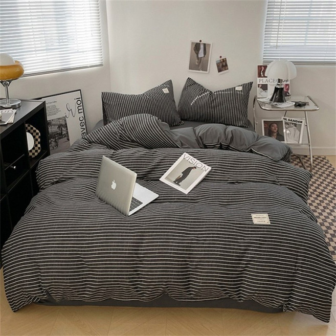 크레스티 데일리 심플 부드러운 워싱 라인 침구세트 사계절 침대시트 이불커버 베개커버 세트